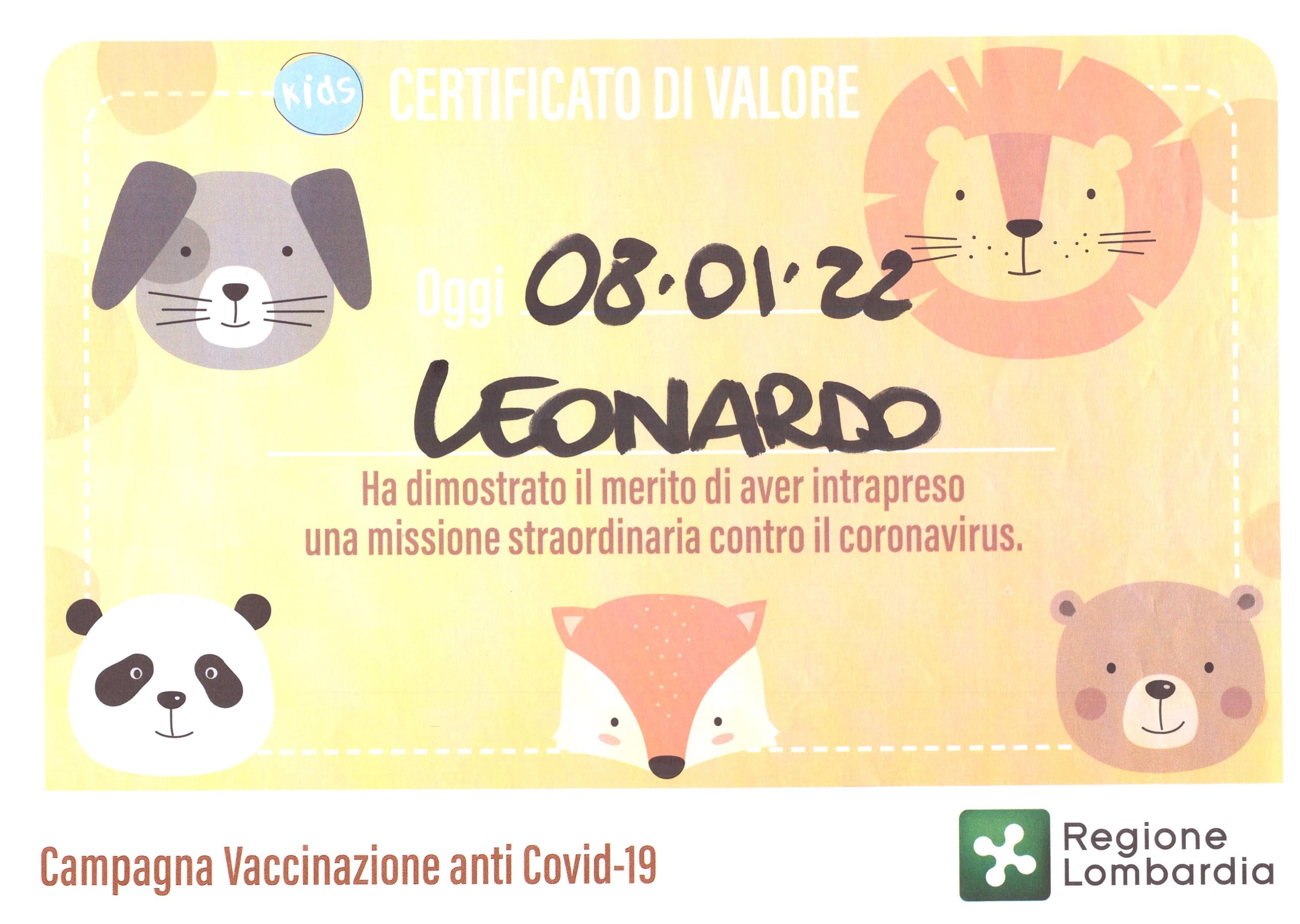 diploma vaccino covid